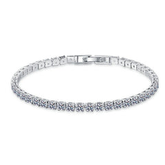 PANERMA Elegant 3MM Tennis Bracelet - Cubic Zirconia Bracelet, 14K Gold or White Gold, Available in 6.5, 7.5, and 8 Inches